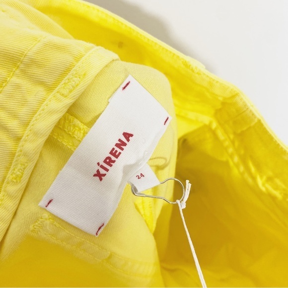 Xirena NWT 24 Baylor Yellow Twill Cotton High Rise‎ Straight Trouser Pant’s - Picture 9 of 13